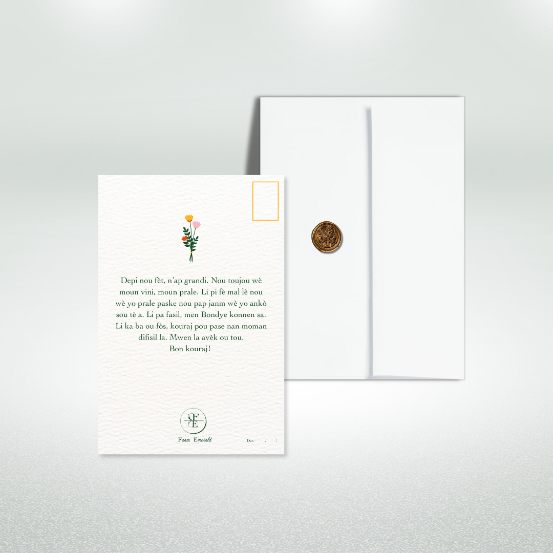 Li Pa Fasil Sympathy Postcard Style Greeting Card