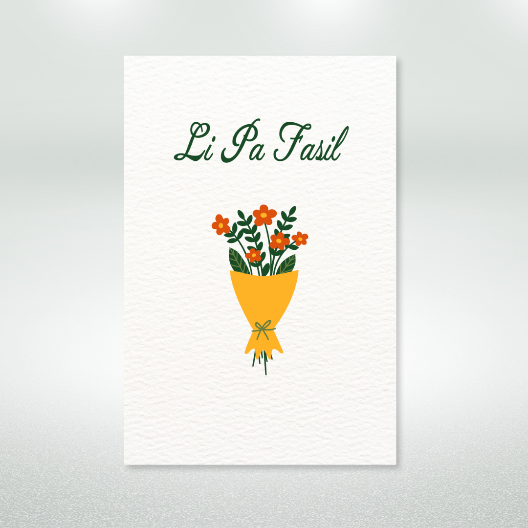 Li Pa Fasil Sympathy Postcard Style Greeting Card