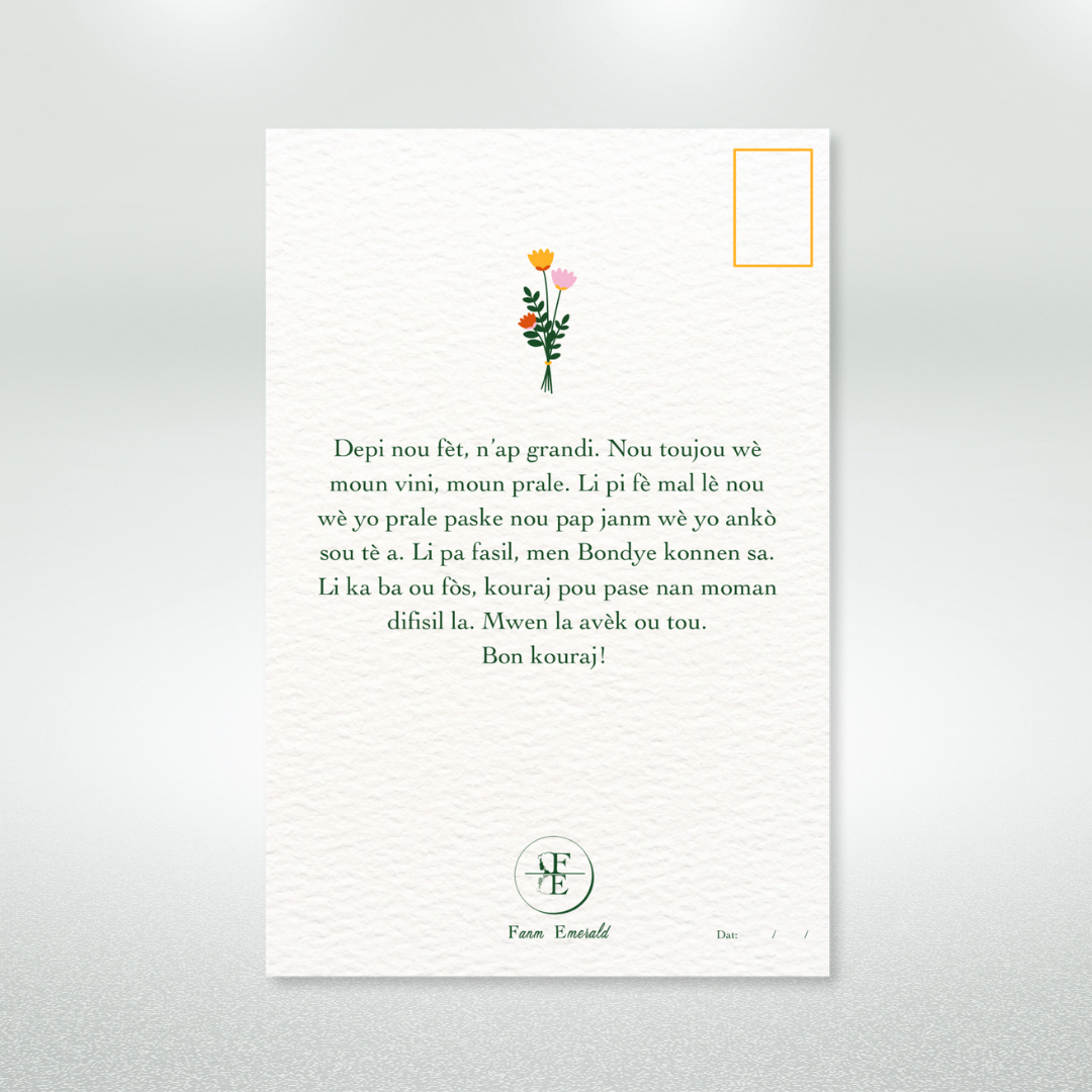 Li Pa Fasil Sympathy Postcard Style Greeting Card