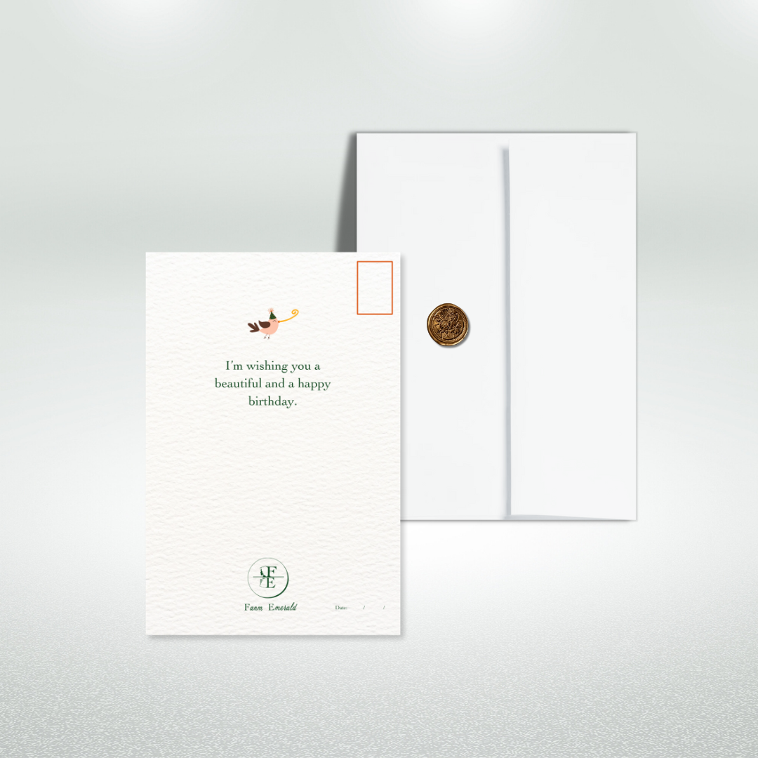 Nature Happy Birthday Postcard Style Greeting Card