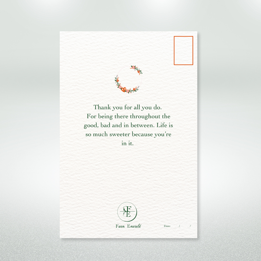 Thank You Postcard Style Greeting Card