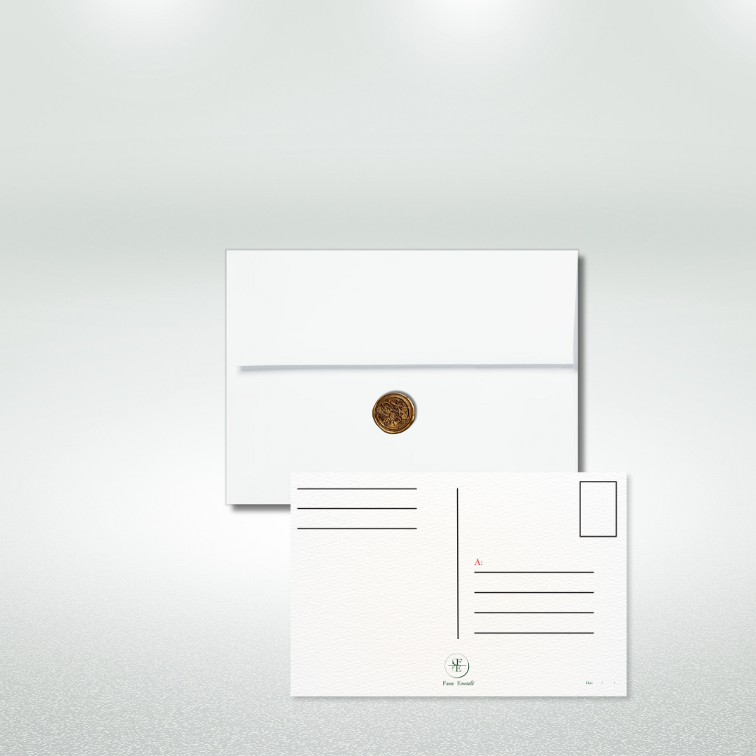 Ou + Mwen Postcard Style Greeting Card