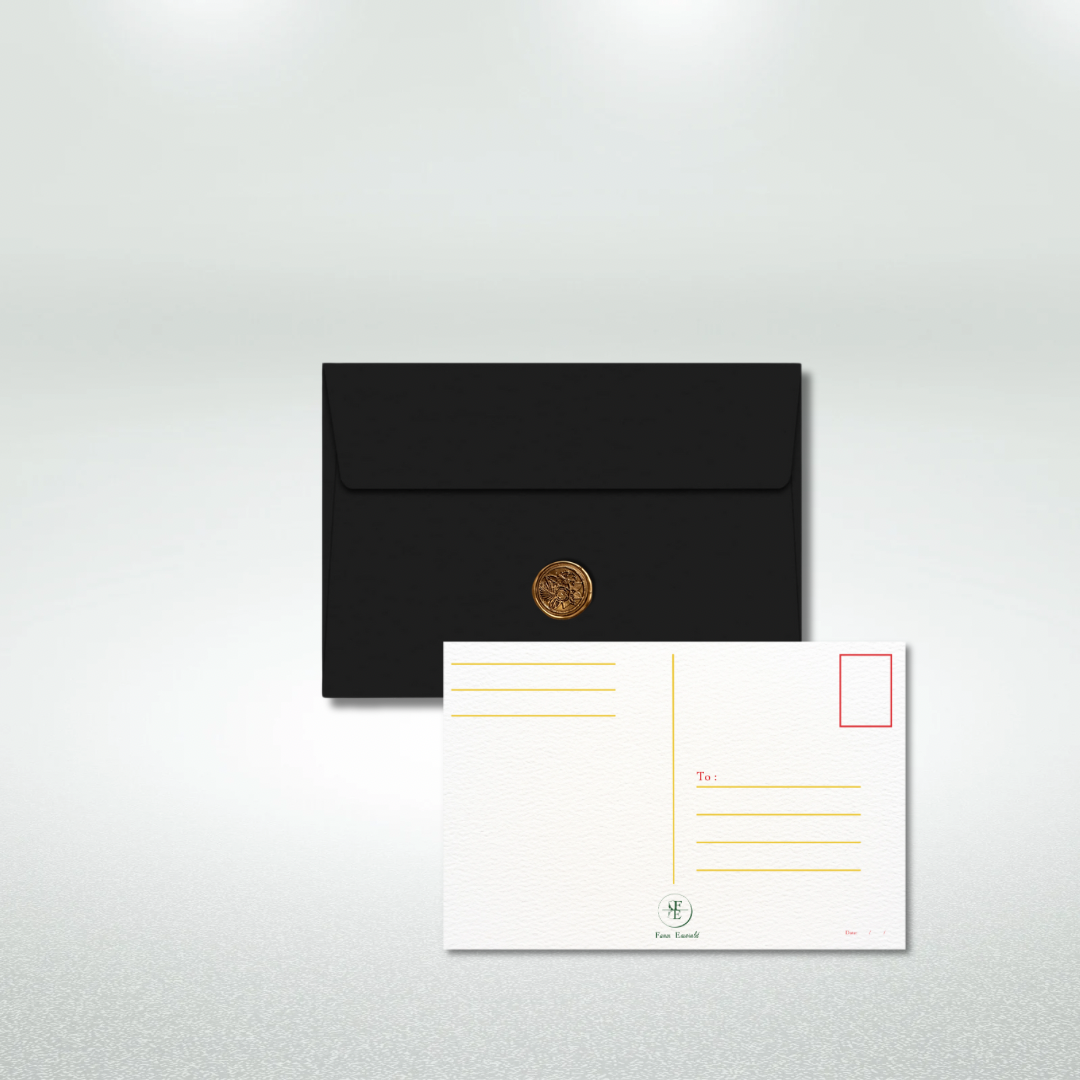 Happy New Year Postcard Style Greeting Card