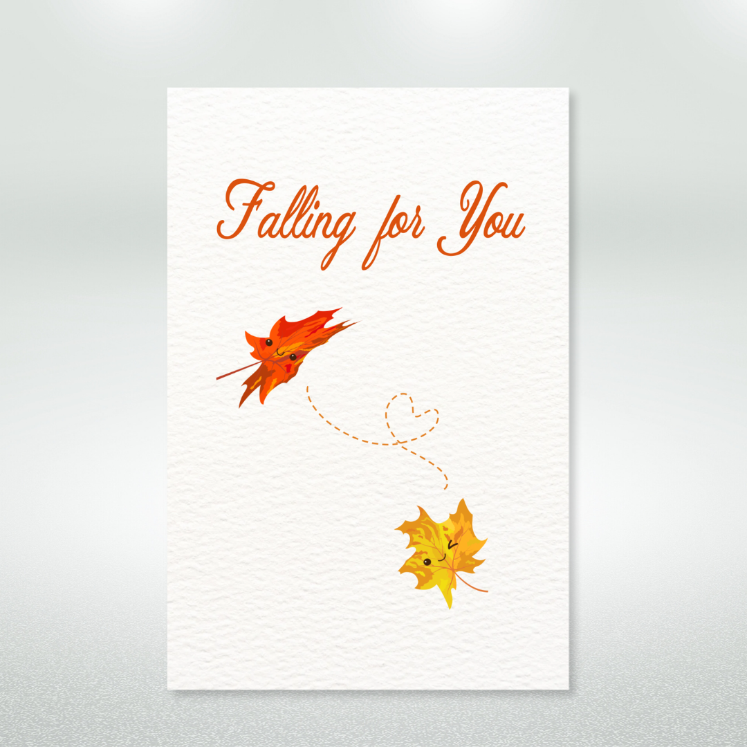 Falling for You Postcard Style Greeting Card