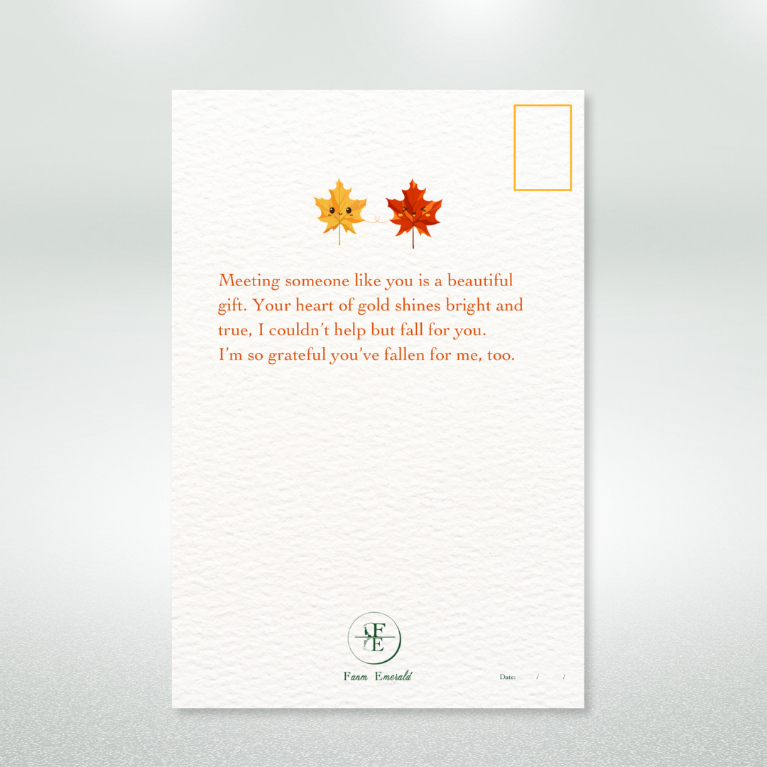 Falling for You Postcard Style Greeting Card