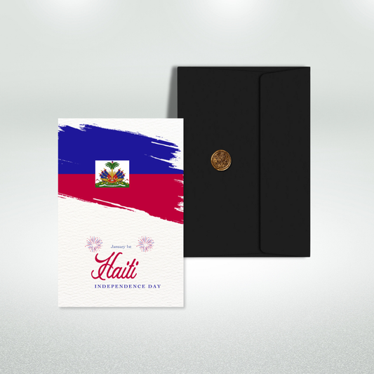 Haitian Independence Day Postcard Style Greeting Card