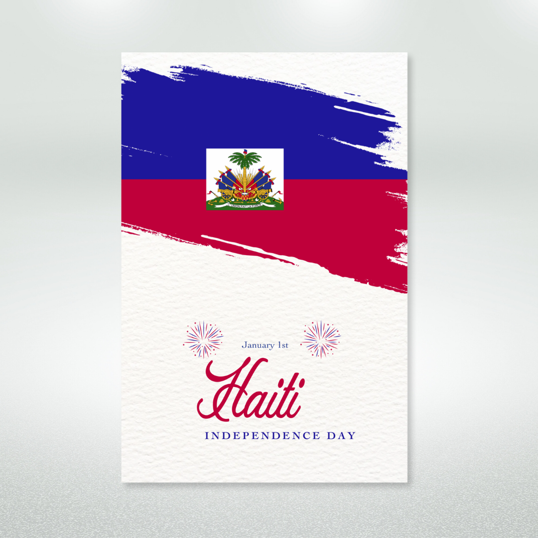 Haitian Independence Day Postcard Style Greeting Card
