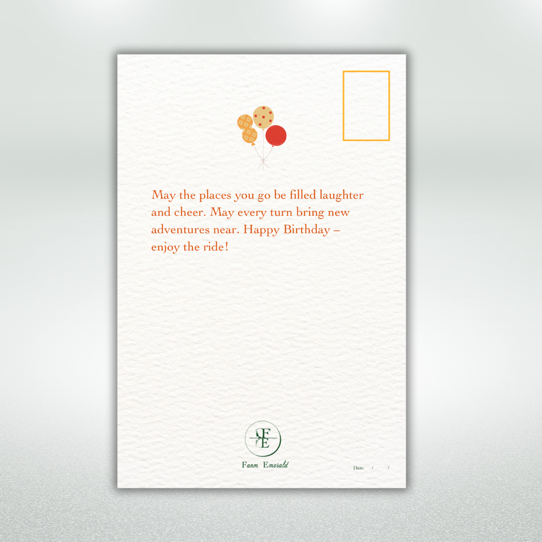 Happy Birthday Postcard Style Greeting Card