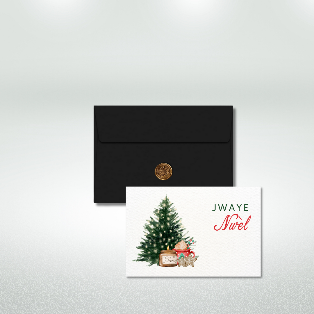 Jwaye Nwèl Postcard Style Greeting Card