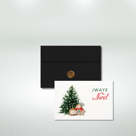 Jwaye Nwèl Postcard Style Greeting Card