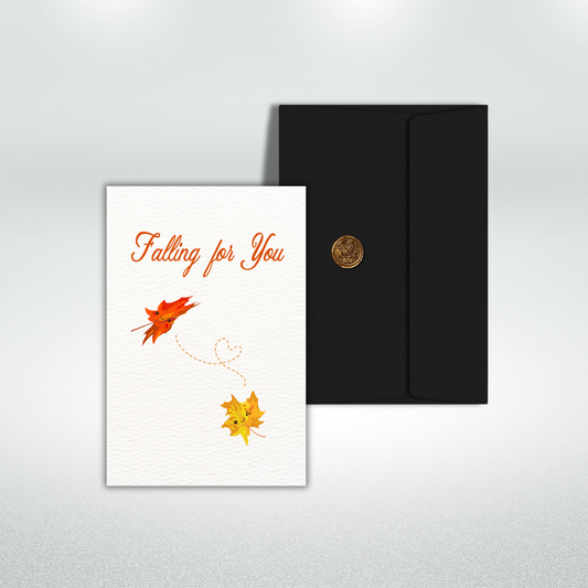 Falling for You Postcard Style Greeting Card