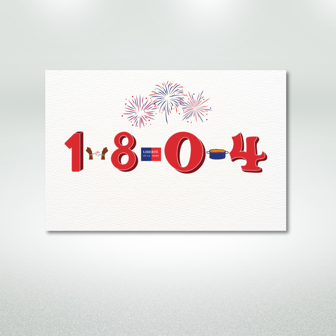 1804 Haitian Independence Day Postcard Style Greeting Card
