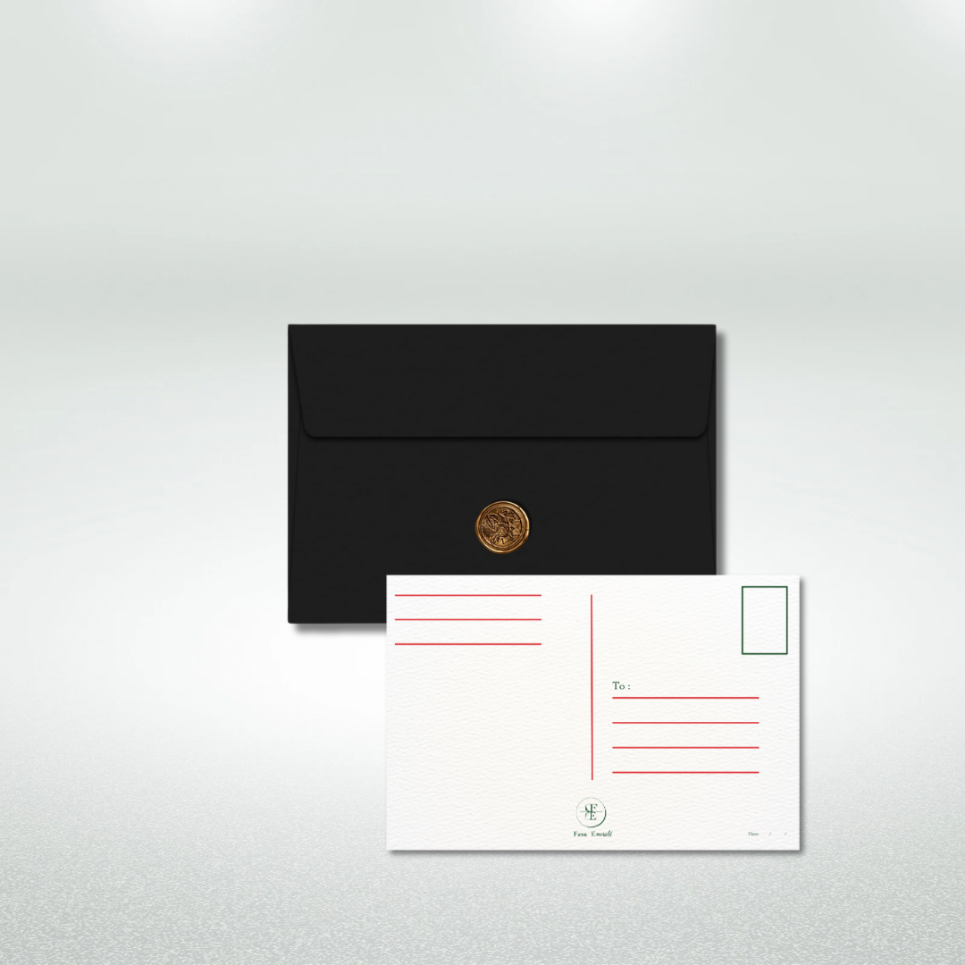 Merry Christmas Postcard Style Greeting Card