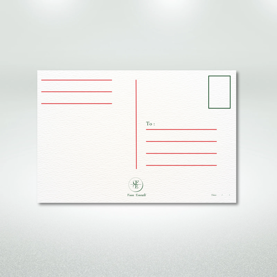 Merry Christmas Postcard Style Greeting Card
