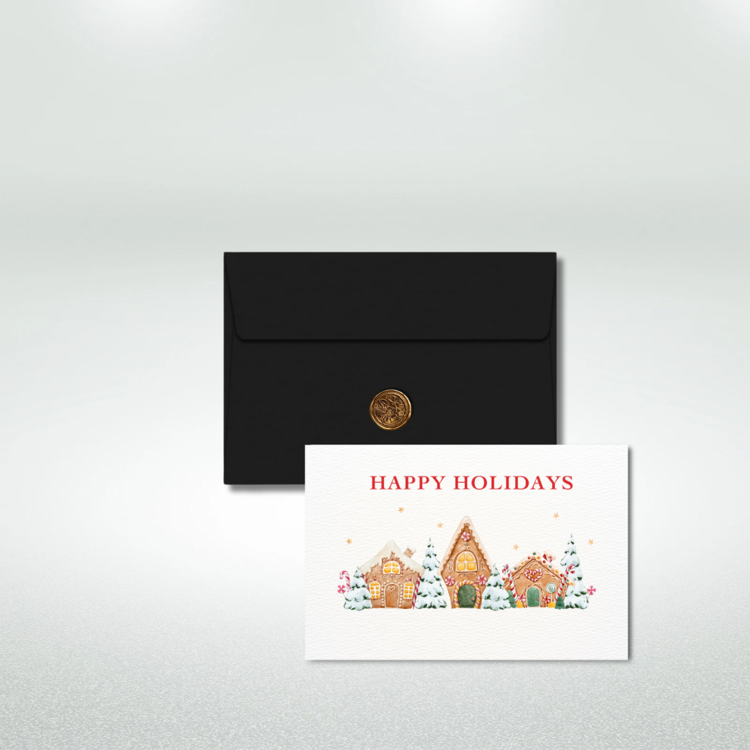 Happy Holidays Postcard Style Greeting Card