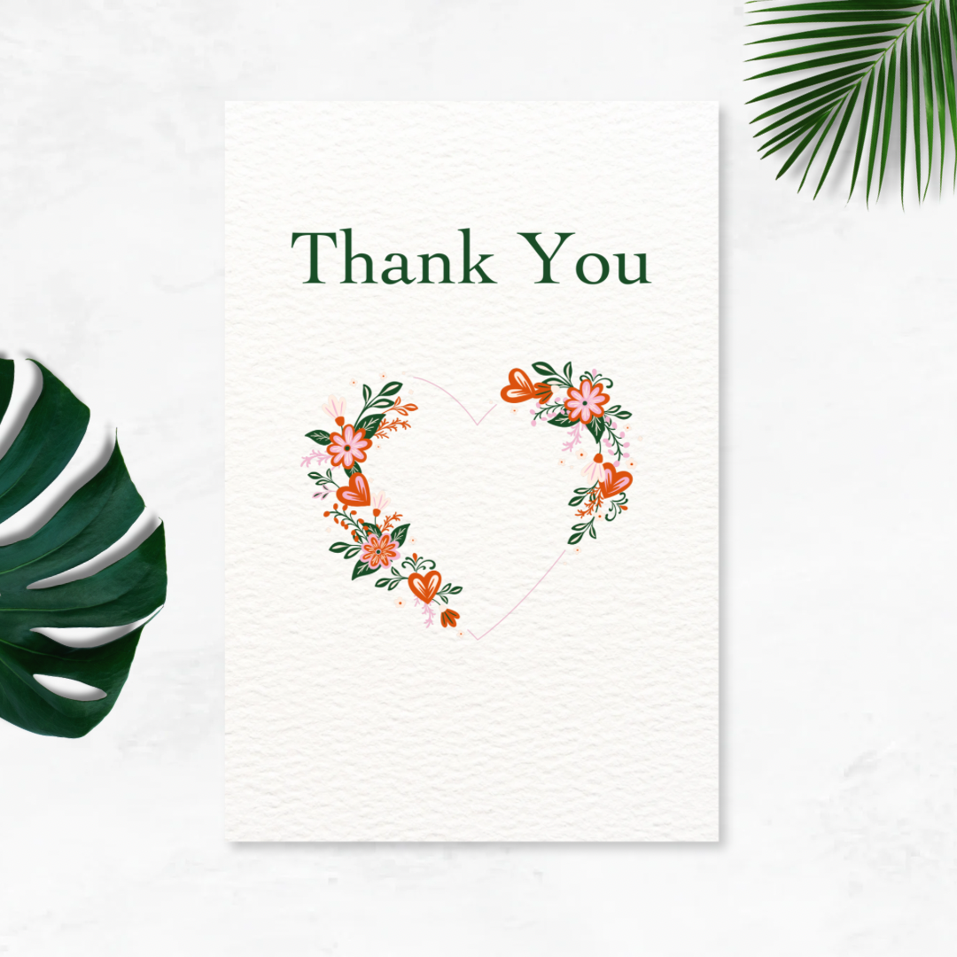 Thank You Postcard Style Greeting Card