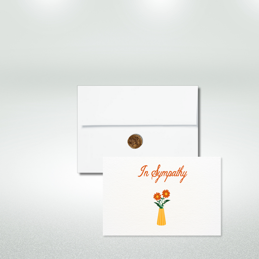 In Sympathy Postcard Style Greeting Card