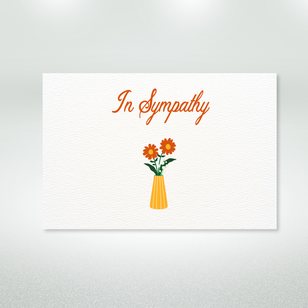 In Sympathy Postcard Style Greeting Card