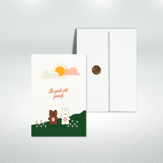 Be Gentle With Yourself Encouragement Postcard Style Greeting Card