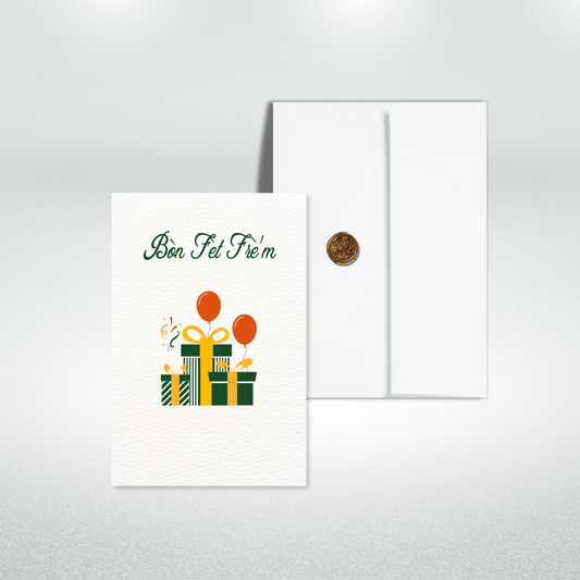 Bòn Fèt Frè’m Postcard Style Greeting Card for Brother